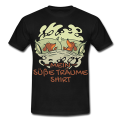 Schlafshirt Schlafen Mädchen Jungen Dackel Mein Süße Träume Männer T-Shirt - Schwarz