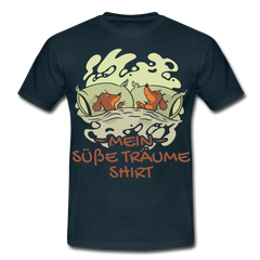 Schlafshirt Schlafen Mädchen Jungen Dackel Mein Süße Träume Männer T-Shirt - Navy
