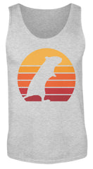 Zeigt gerbil vintage sun retro herren tanktop in Farbe Charcoal (Solid)
