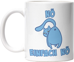 Nö Einfach Nö Katze zeigt Hintern 2 Lustige Kaffeetassee online kaufen Geschenkidee
