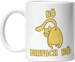 Nö Einfach Nö Katze zeigt Hintern 1 Lustige Kaffeetassee online kaufen Geschenkidee