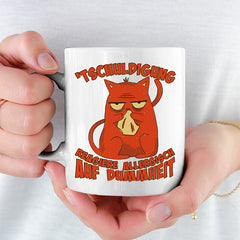 Tschuldigung reagiere allergisch auf Dummheit Katze 2 Lustige Kaffeetassee online kaufen Geschenkidee