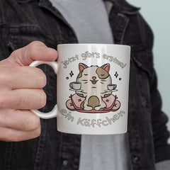 Jetzt gibts erstmal ein Käffchen Katze 3 Lustige Kaffeetassee online kaufen Geschenkidee