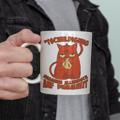 Tschuldigung reagiere allergisch auf Dummheit Katze 2 Lustige Kaffeetassee online kaufen Geschenkidee