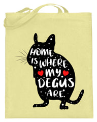 Zeigt funny adorable degu saying rodent jutebeutel mit langen henkeln 1 in Farbe Zinkgelb