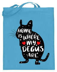 Zeigt funny adorable degu saying rodent jutebeutel mit langen henkeln 1 in Farbe