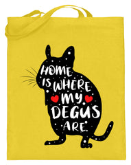 Zeigt funny adorable degu saying rodent jutebeutel mit langen henkeln 1 in Farbe Mittelorange