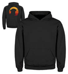 Zeigt chinchilla vintage retro eighties kinder hoodie in Farbe Jet Schwarz