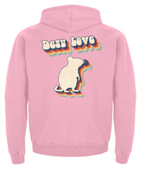 Degu Love | Vintage Degus | Kinder Hoodie in Baby Pink in Größe 3/4 (98/104)
