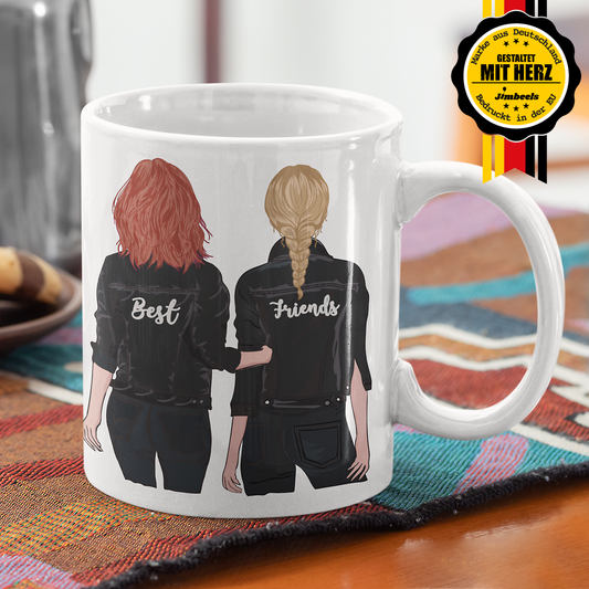 Schönes Geschenk für Freundin online kaufen | BFF Tasse personalisierbar von Jimbeels