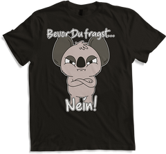 Produktbild von T-Shirt Bevor Du fragst NEIN Genervte Introvertierter Spruch Koala