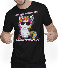 Bereit zu diskutieren Einhorn Freche Sarkastische Sprüche