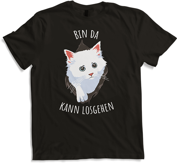 Produktbild von T-Shirt Bin da kann losgehen Süßes Kätzchen für Mädchen & Teenager