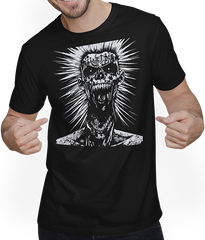 Anarchy Fan Skull mit Mohawk Crazy Antisocial Punk