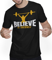 Believe in yourself Man Jerk Clean Workout Gewichtheben