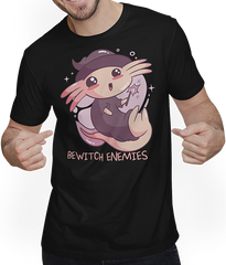 Produktbild von T-Shirt mit Mann Bewitch Enemies Funny Magic Axolotl Hexe Spruch Hexe