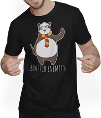 Produktbild von T-Shirt mit Mann Bewitch Enemies Funny Magic Panda Hexe Spruch Hexe