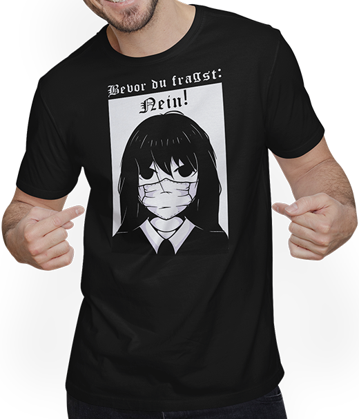 Produktbild von T-Shirt mit Mann Bevor Du fragst: Nein Gothic Batcave Horror Anime Manga