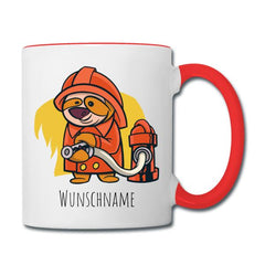 Firefighter sloth with fire hydrant