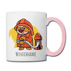 Firefighter sloth with fire hydrant