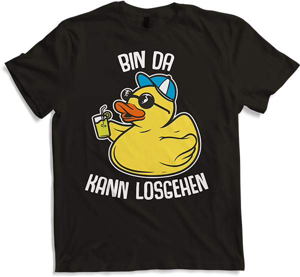 Produktbild von T-Shirt Bin da kann losgehen Badeentchen Lustig Cooler Party Spruch