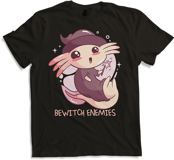 Produktbild von T-Shirt Bewitch Enemies Funny Magic Axolotl Hexe Spruch Hexe