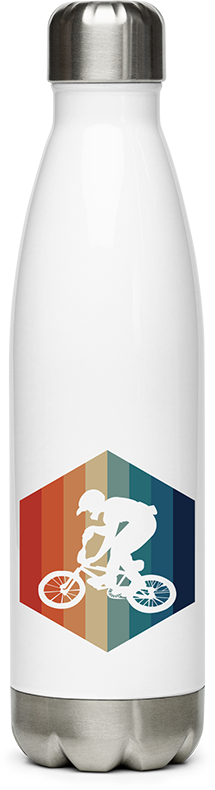 Produktbild von Edelstahlflasche BMX | Vintage Hexagon | Retro Biker