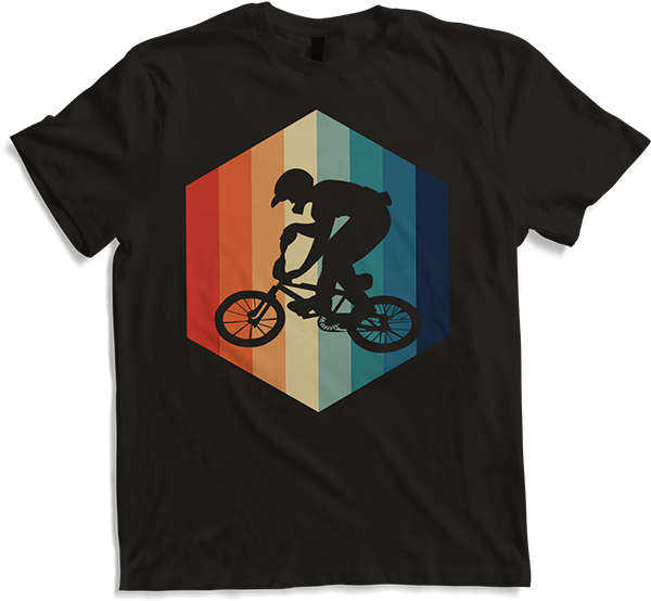 Produktbild von T-Shirt BMX | Vintage Hexagon | Retro Biker