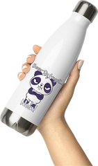 Produktbild von Thermosflasche von Hand gehalten Bevor Du fragst NEIN! Lustiger Spruch Genervter Panda