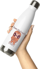 Produktbild von Thermosflasche von Hand gehalten Bevor Du fragst NEIN! Lustiger Spruch Genervtes Faultier