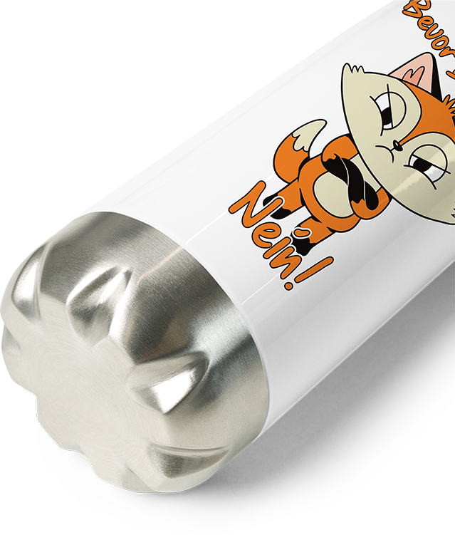 Produktbild vom Boden der Thermoflasche Bevor Du fragst NEIN! Lustiger Spruch Introvertierte Fuchs