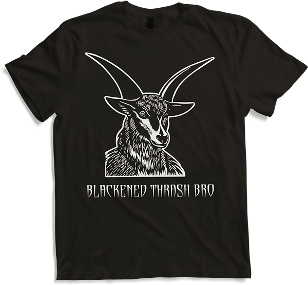 Produktbild von T-Shirt Blackened Thrash Bro Goat Baphomet Black Metal Satanist