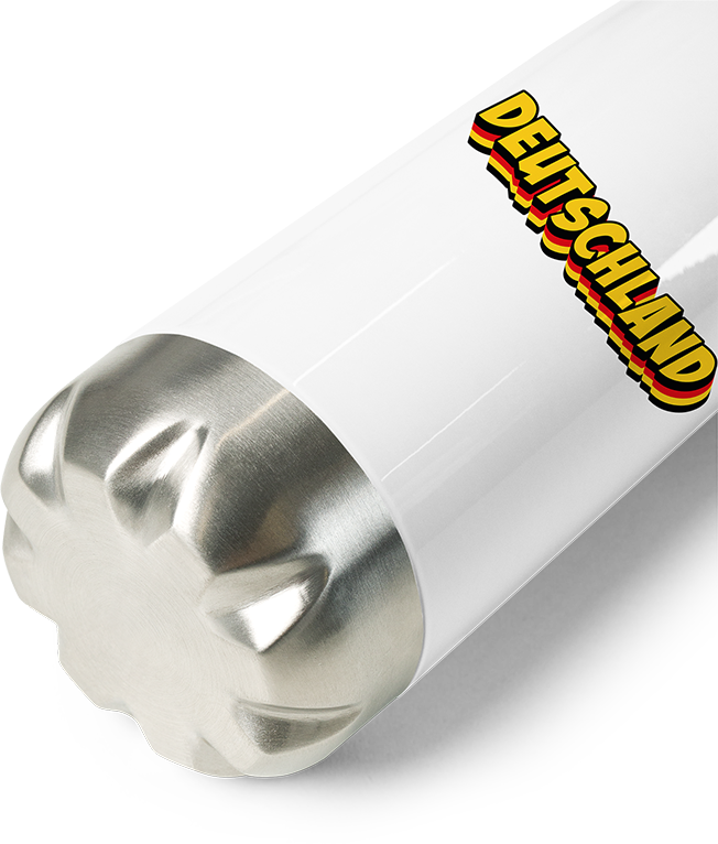 Produktbild vom Boden der Thermoflasche Bundesfarben Dreifarb Flagge Vintage Patrioten Deutschland
