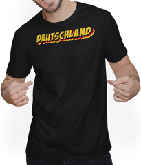 Produktbild von T-Shirt mit Mann Bundesfarben Dreifarb Flagge Vintage Patrioten Deutschland