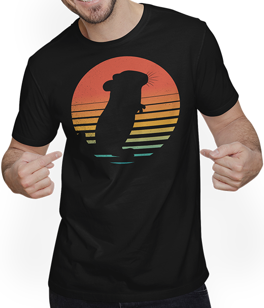 Produktbild von T-Shirt mit Mann CHINCHILLAS Retro Sonne Vintage Chinchillas Halter Geschenk