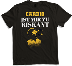 Produktbild von T-Shirt Cardio ist mir zu riskant Kraftsport Body Builder Sprüche