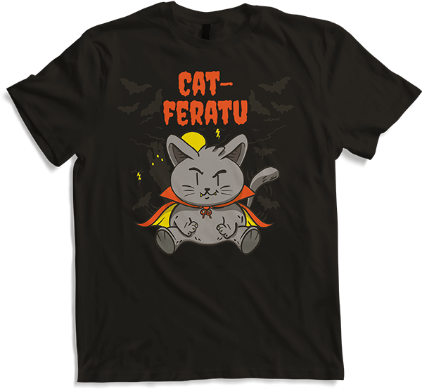 Produktbild von T-Shirt Catferatu | Lustiges kleines Vampir-Katzenmonster | Katzen für Kinder