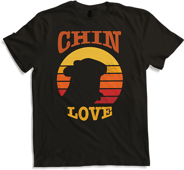Produktbild von T-Shirt Chinchilla | Retro Sonnenuntergang für Chinchillahalter
