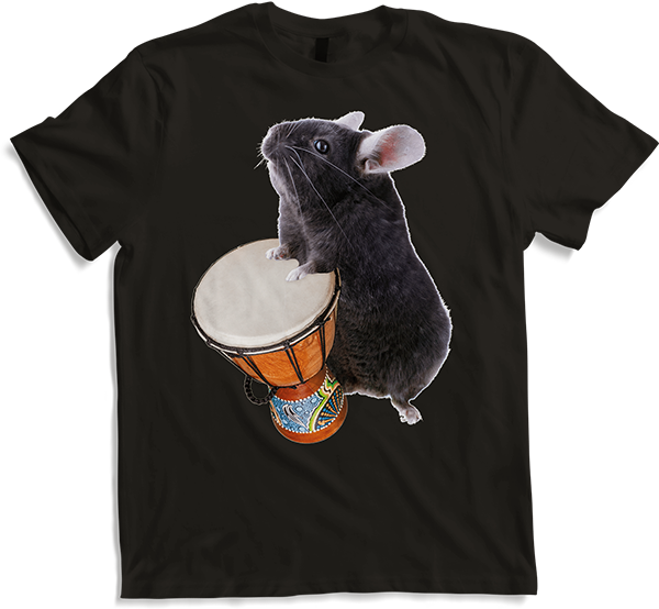 Produktbild von T-Shirt Chinchilla trommelt Djembe Lustige Chinchillas Frauen