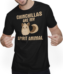 Produktbild von T-Shirt mit Mann Chinchillas Are My Spirit Animal | Lustiger Chinchilla-Spruch