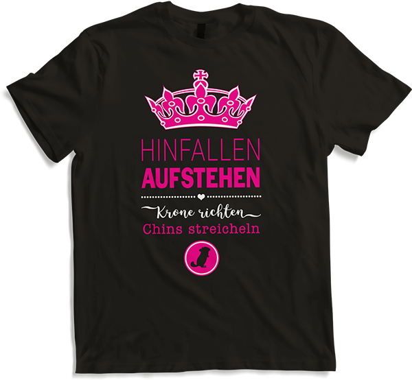 Produktbild von T-Shirt Chinchillas | Aufstehen Krone richten | Lustige Sprüche