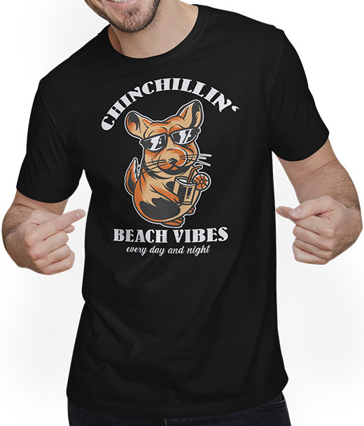 Produktbild von T-Shirt mit Mann Chinchillin Chinchillas Funny Chinchilla Spruch Beach Vibes