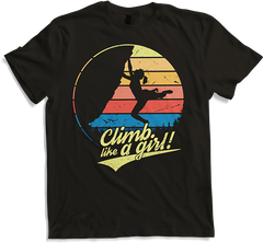Produktbild von T-Shirt Climb like a girl | Kletterspruch für kletternden Frauen