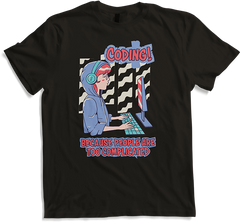 Produktbild von T-Shirt Coding Because People Too Complicated Girl Programmer Spruch