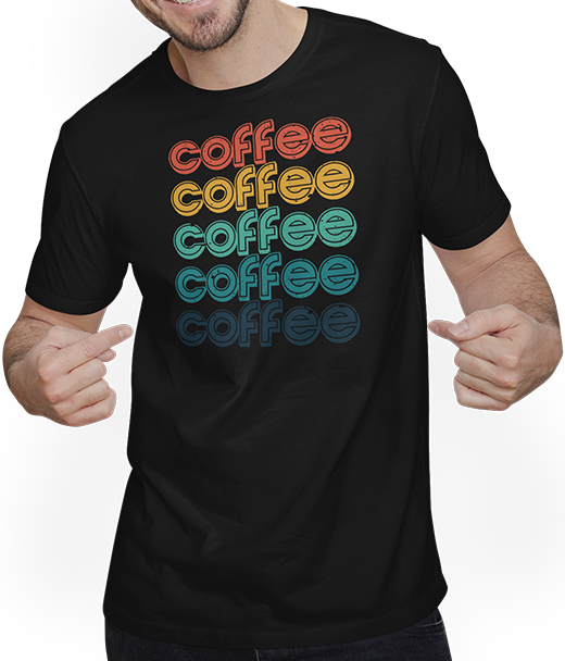 Produktbild von T-Shirt mit Mann Coffee Vintage Font | Funny Coffee Saying | Caffeine Addict
