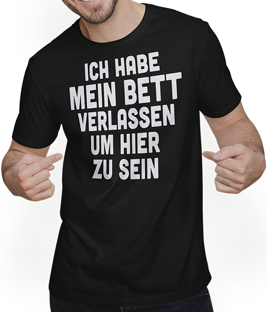 Produktbild von T-Shirt mit Mann Cooles T-Shirt über Schlafen & Bett | lustiger Spruch