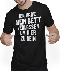 Produktbild von T-Shirt mit Mann Cooles T-Shirt über Schlafen & Bett | lustiger Spruch