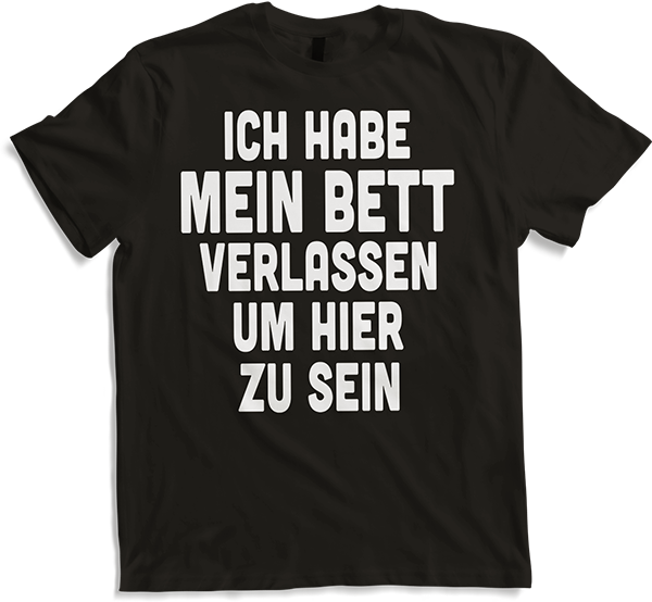 Produktbild von T-Shirt Cooles T-Shirt über Schlafen & Bett | lustiger Spruch