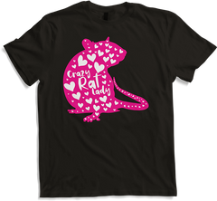 Produktbild von T-Shirt Crazy Rat Lady | Lustiger Ratten-Spruch für ausgefallene Ratten, Mama, Haustiere, Ratten
