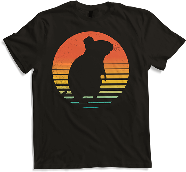 Produktbild von T-Shirt DEGUS Retro Sonne | Degu Vintage Degubesitzer Deguhalter